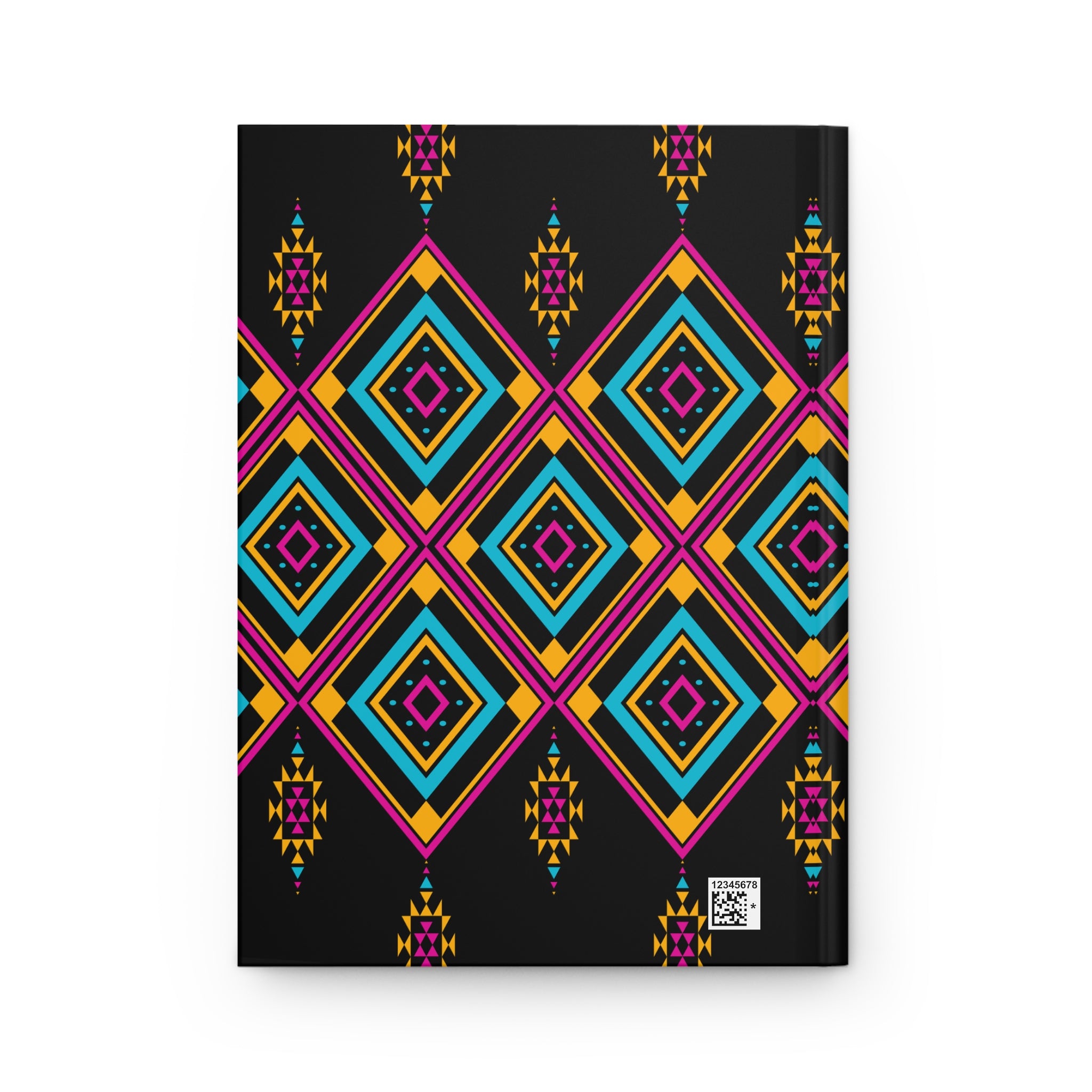 Geometric Neon Diamond Hardcover Journal by Printify