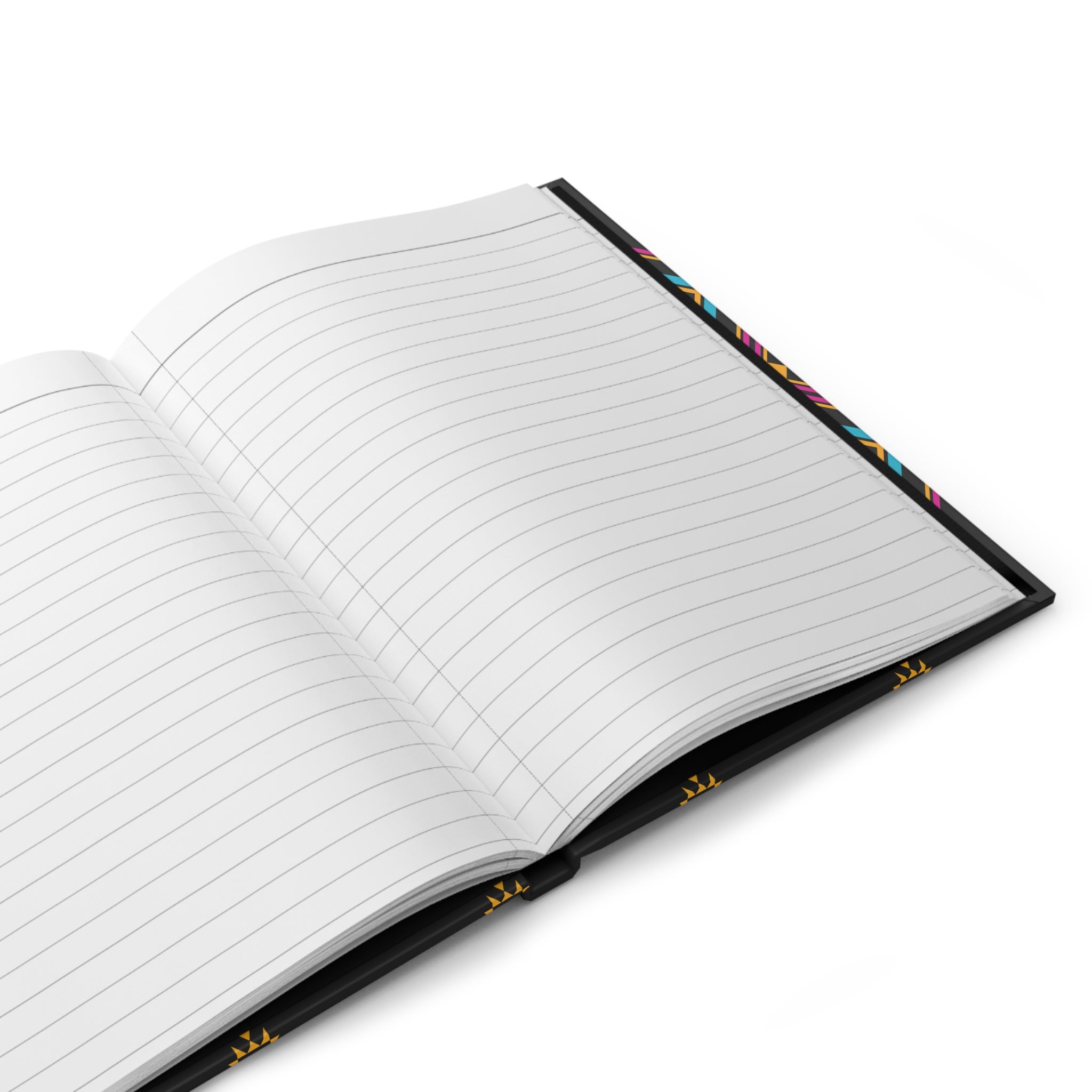 Geometric Neon Diamond Hardcover Journal by Printify