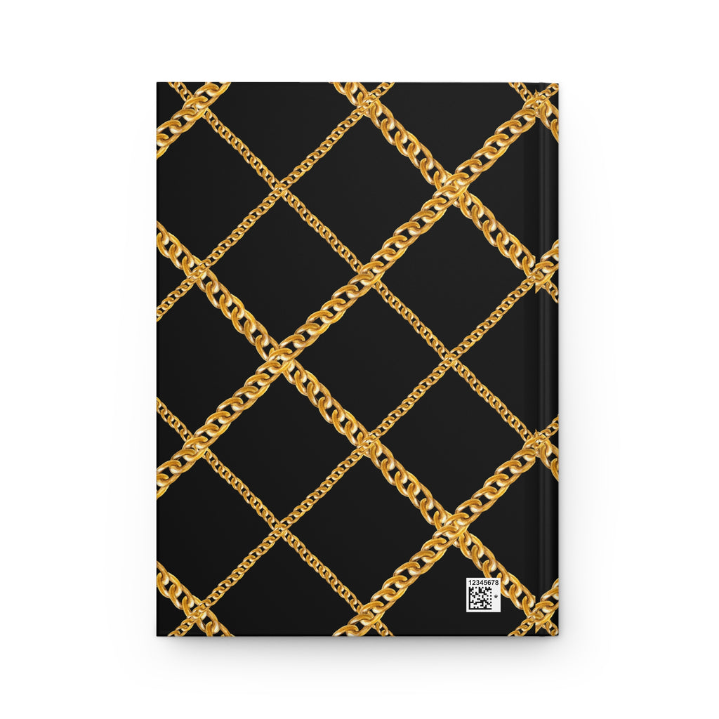 Gold Chain Lattice Hardcover Journal by Printify