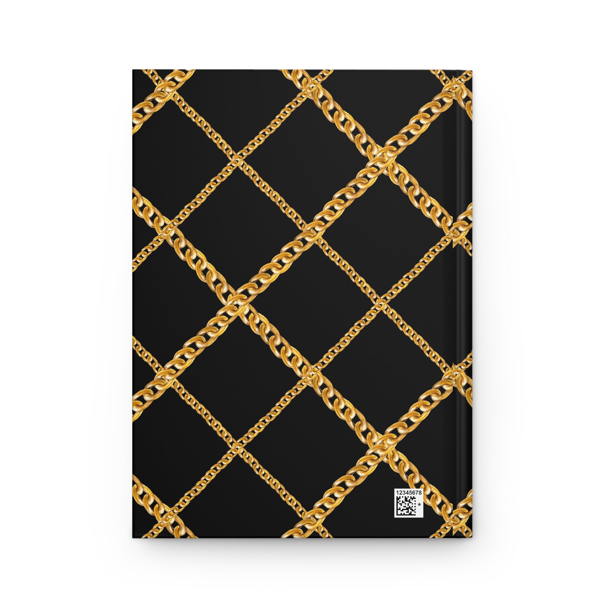 Gold Chain Lattice Hardcover Journal by Printify