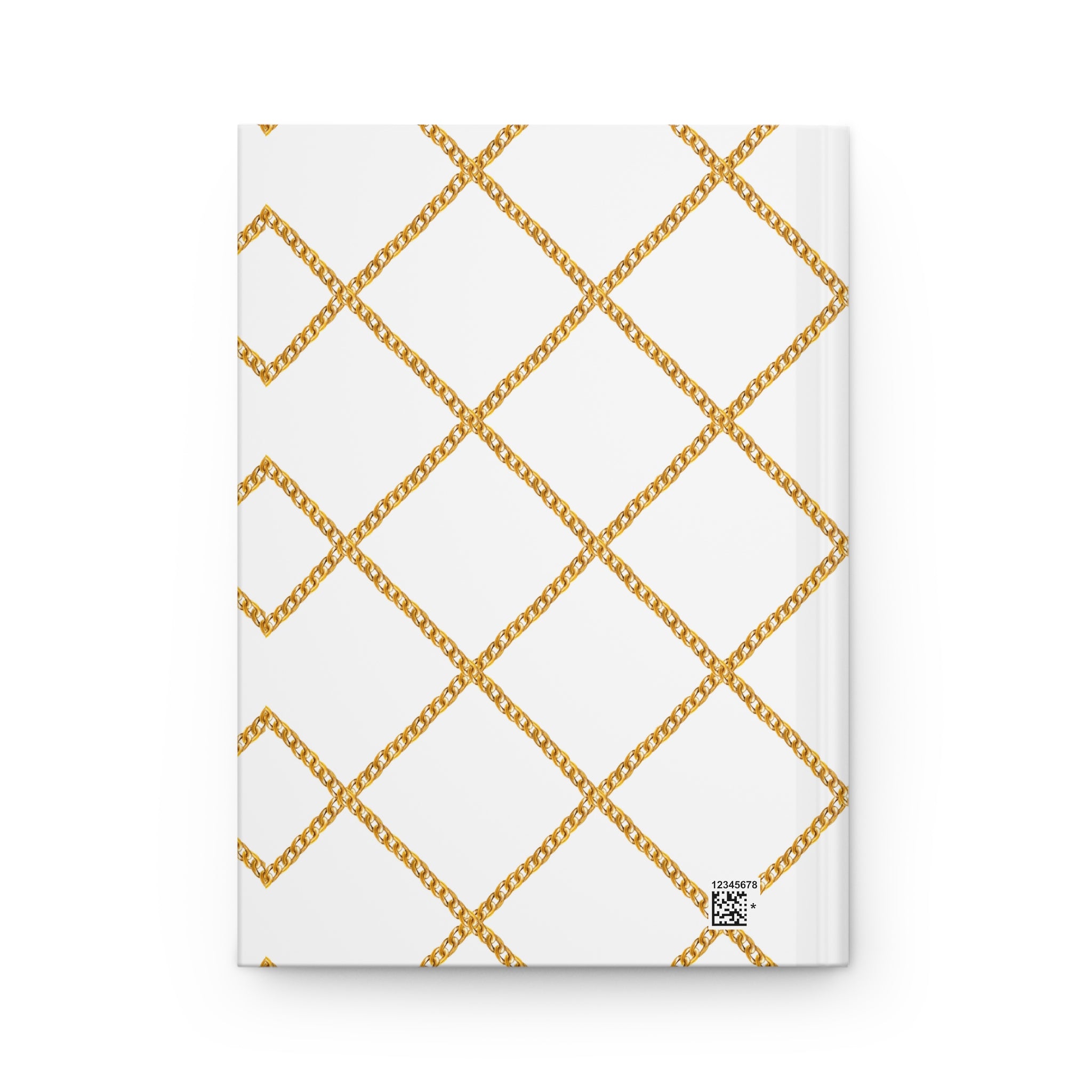 Gold Lattice Hardcover Journal — Elegant Lined Notebook
