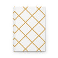 Gold Lattice Hardcover Journal — Elegant Lined Notebook