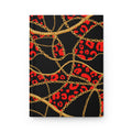 Hardcover Journal - Red Leopard & Gold Chain Pattern (Lined)