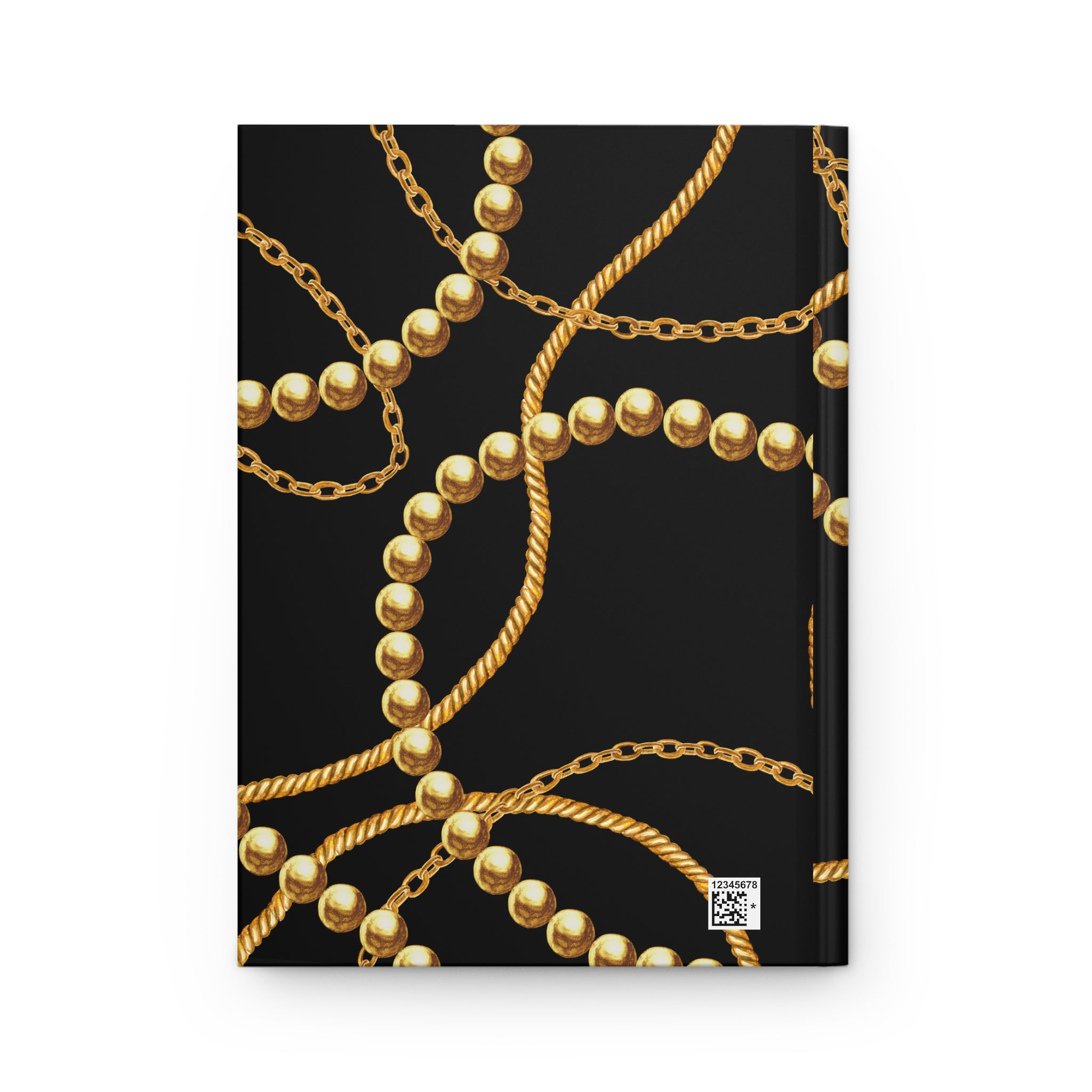 Hardcover Journal — Luxe Gold Chain Pattern (Lined) by Printify