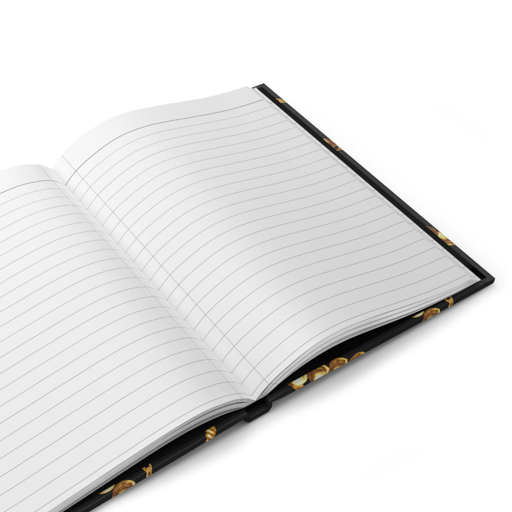 Hardcover Journal — Luxe Gold Chain Pattern (Lined) by Printify