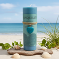 Heart crystal energy pendant candle - tranquility / turquoise by Soul Inspiration LLC