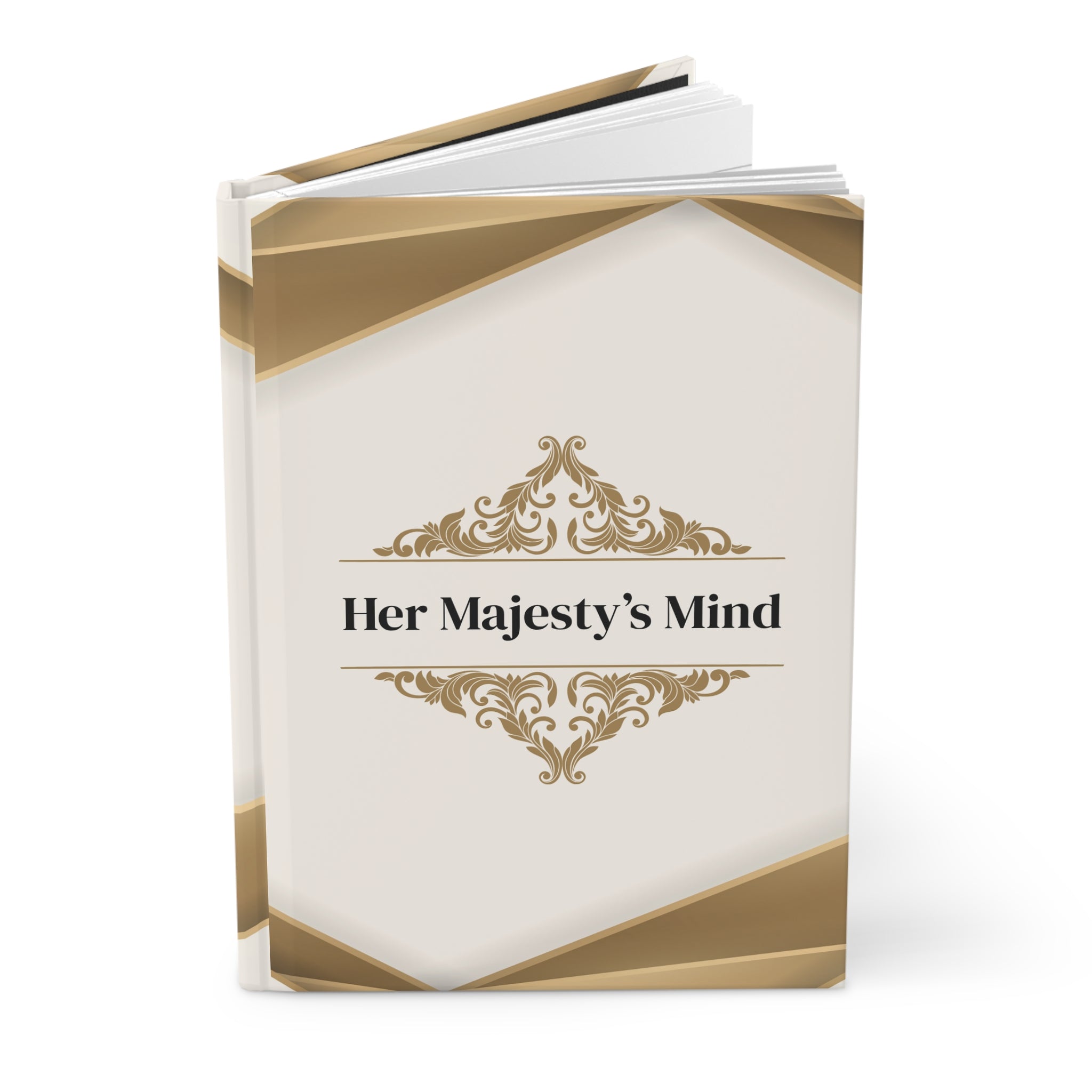 Her Majesty’s Mind Hardcover Journal — Lined Luxe Gold Notebook for Elegant Writing & Gift