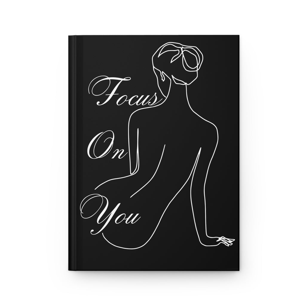 Journal — "Focus On You" Minimal Line Art Hardcover by Printify