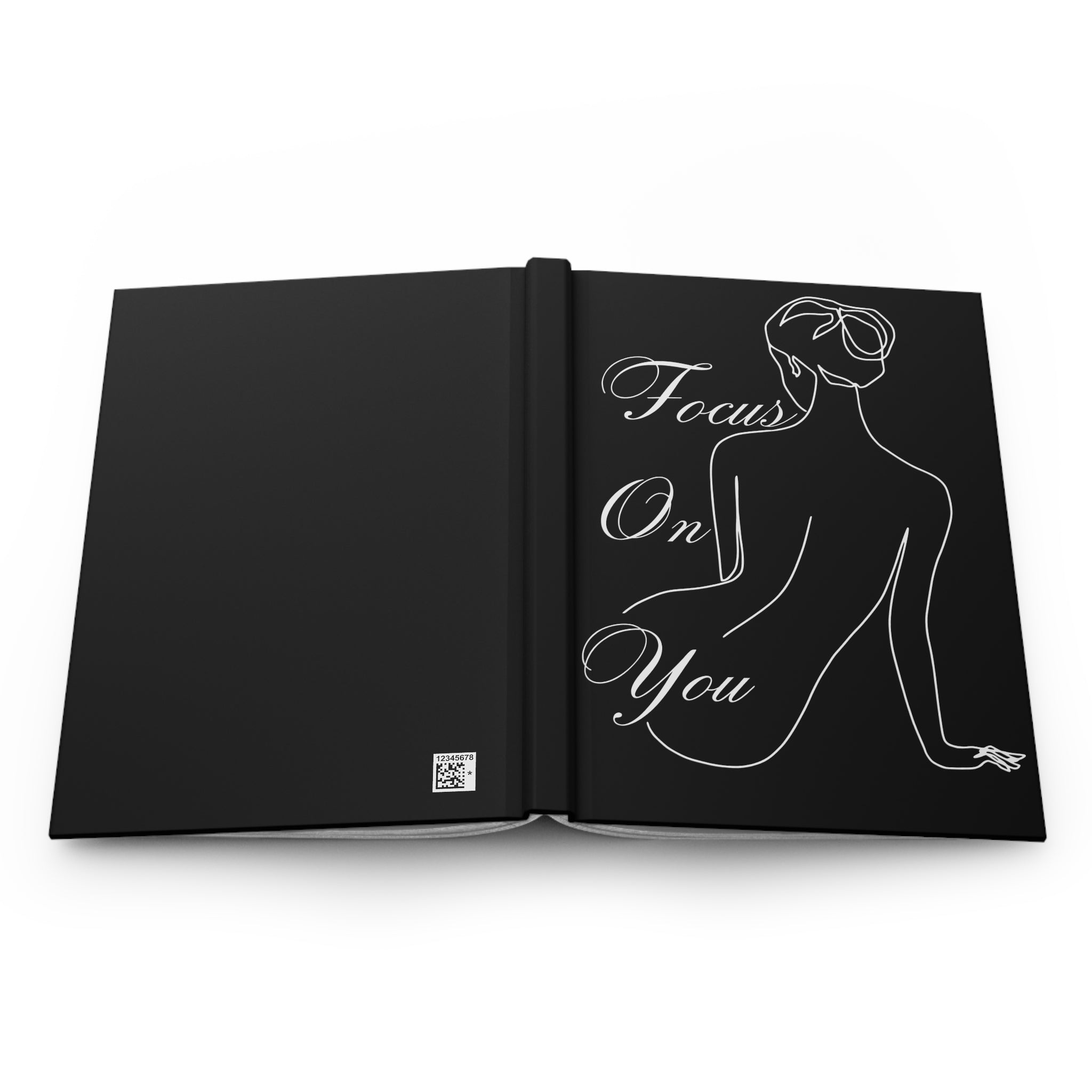 Journal — "Focus On You" Minimal Line Art Hardcover by Printify