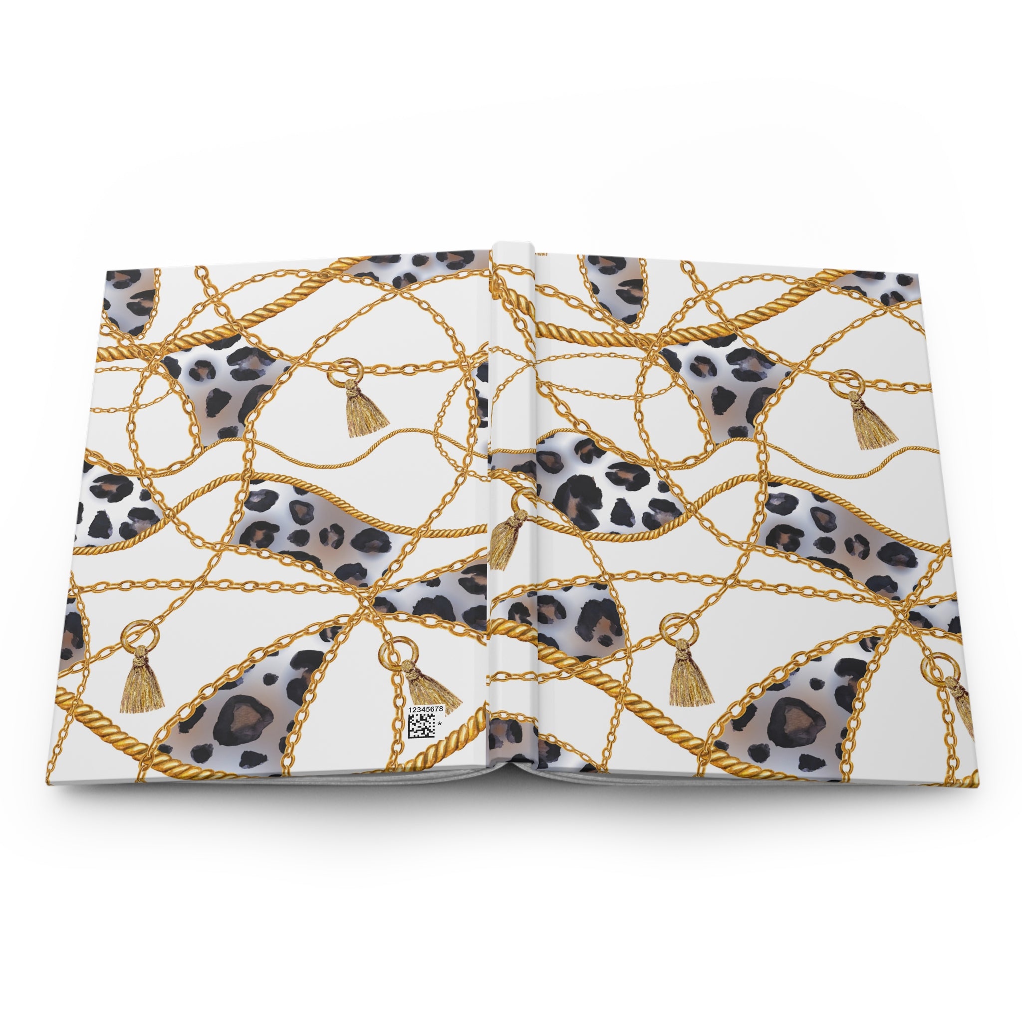 Leopard Chain Hardcover Journal — Lined Matte Notebook for Stylish Notes & Gifts by Printify