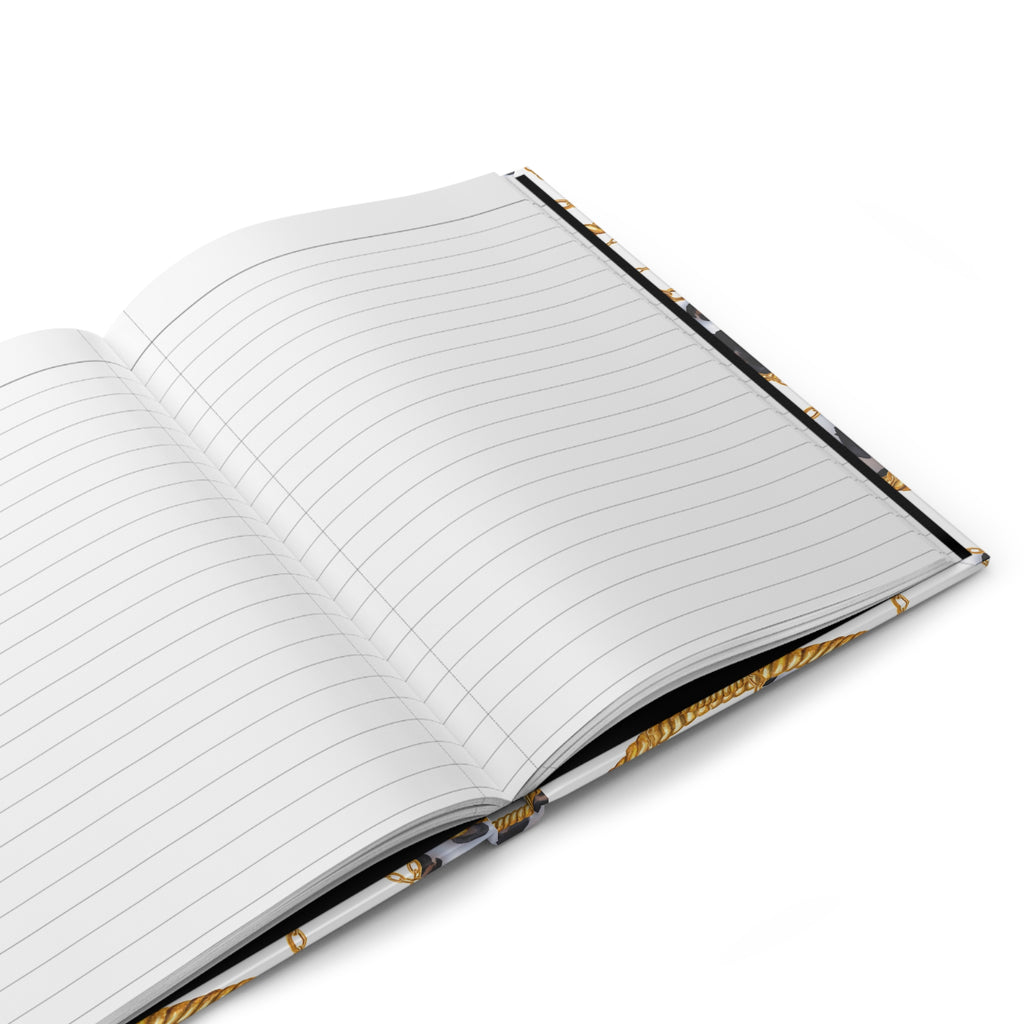 Leopard Chain Hardcover Journal — Lined Matte Notebook for Stylish Notes & Gifts by Printify