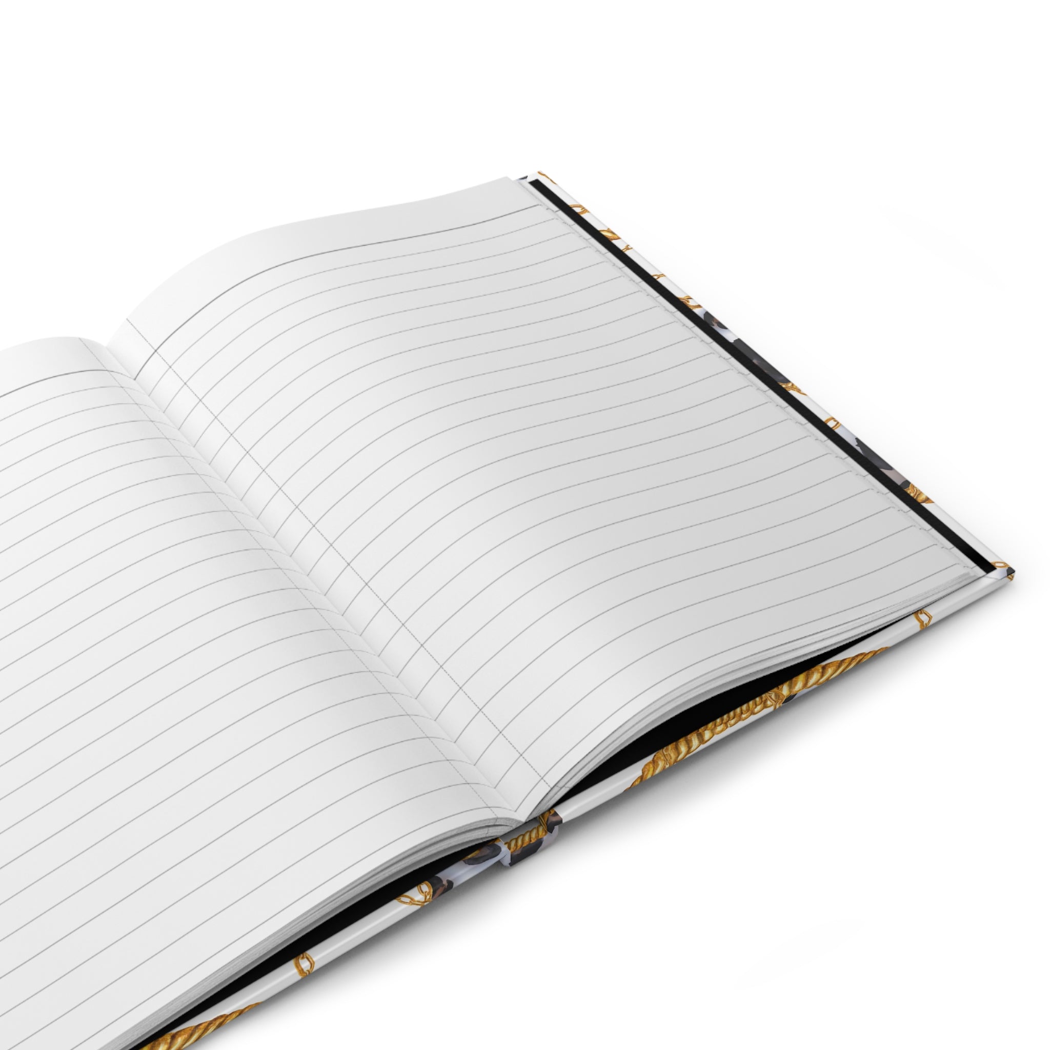 Leopard Chain Hardcover Journal — Lined Matte Notebook for Stylish Notes & Gifts by Printify