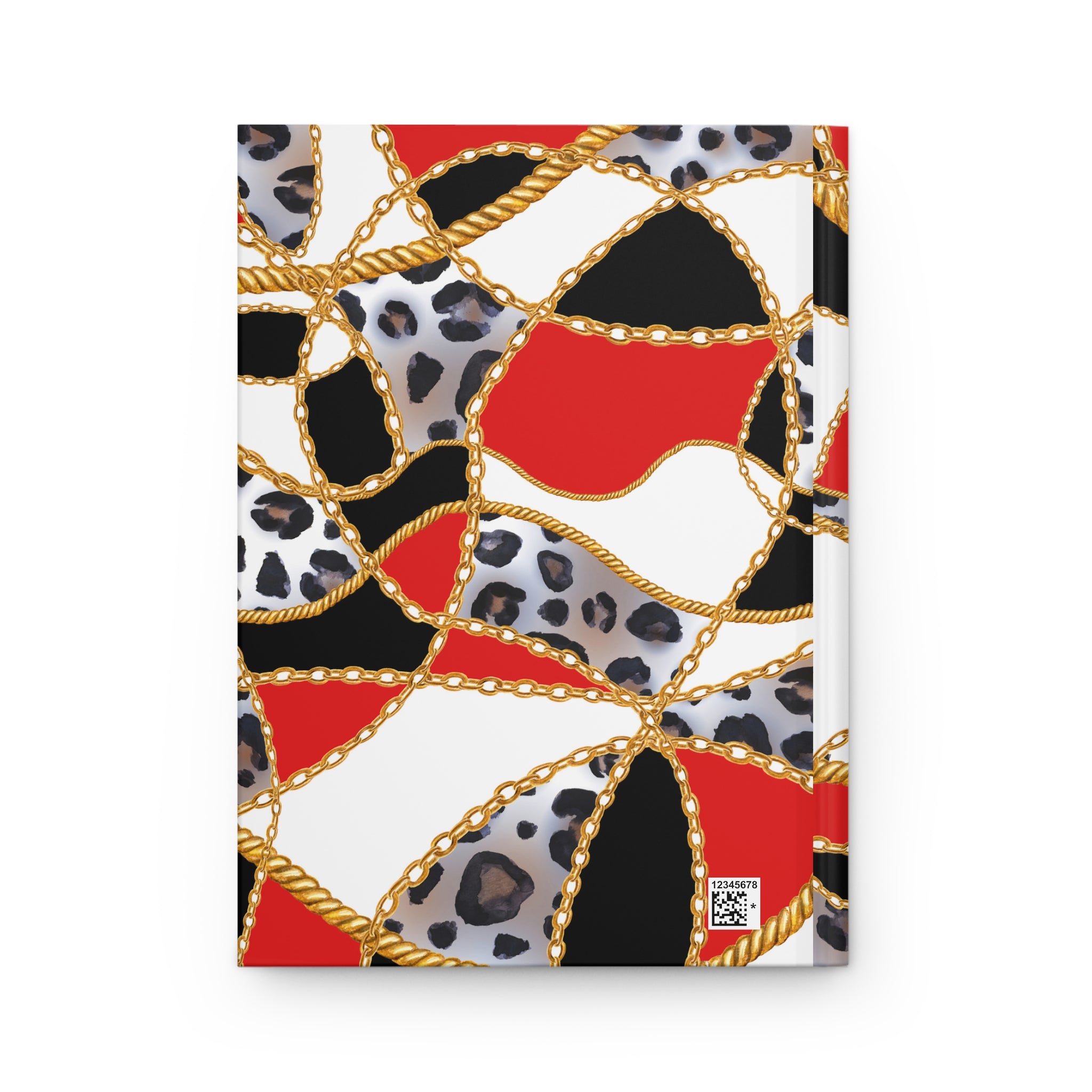 Leopard Chain Patchwork Hardcover Journal — Lined Notebook for Notes & Planning by Printify
