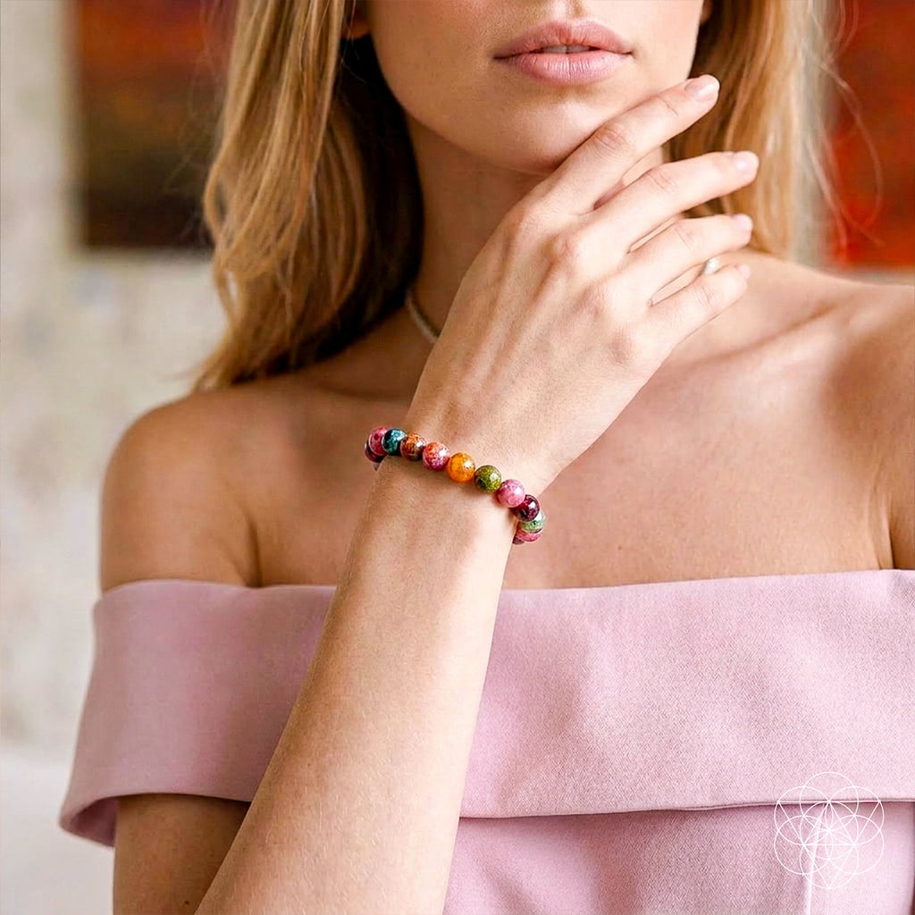 The Spiral Breaker - Rainbow Tourmaline Bracelet by Conscious Items