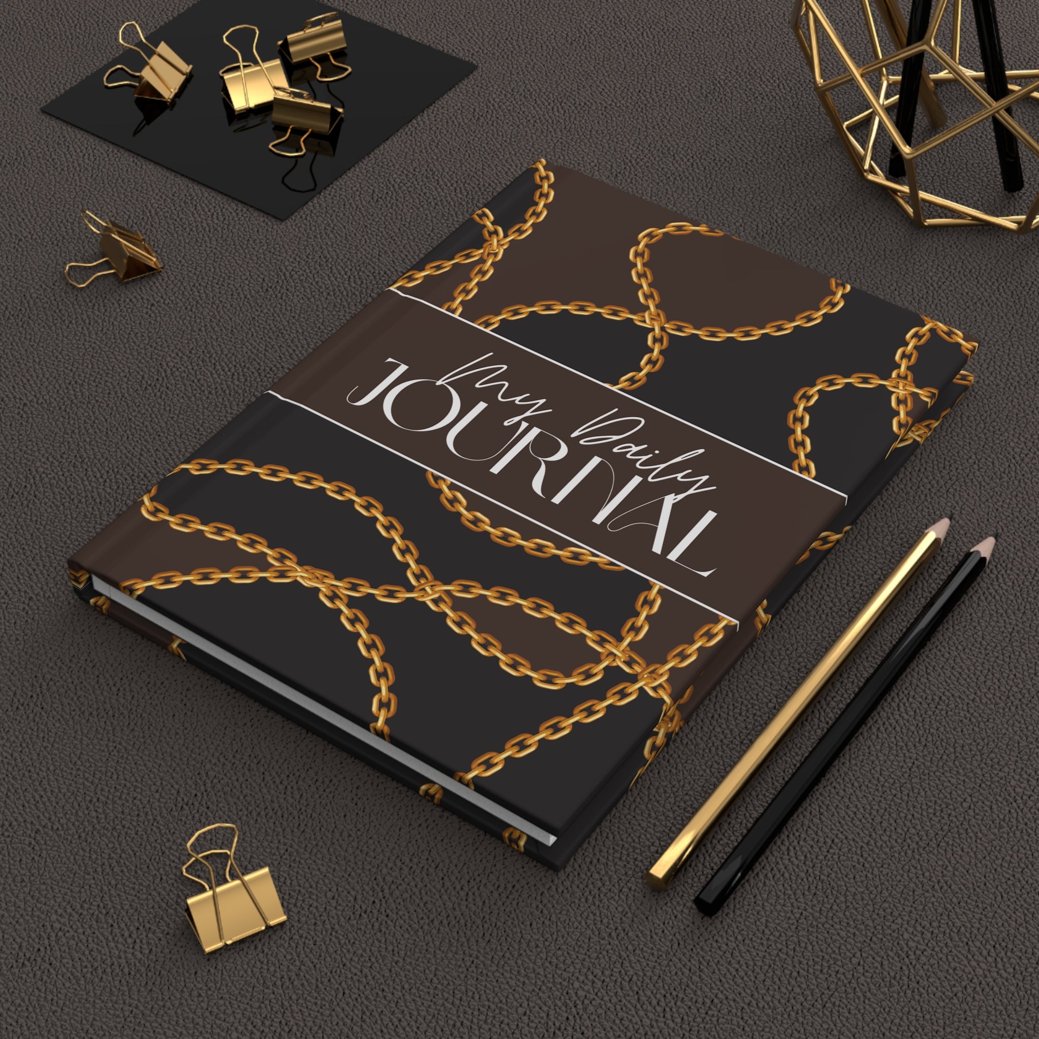 My Daily Journal — Luxe Gold Chain Hardcover Journal (Lined)