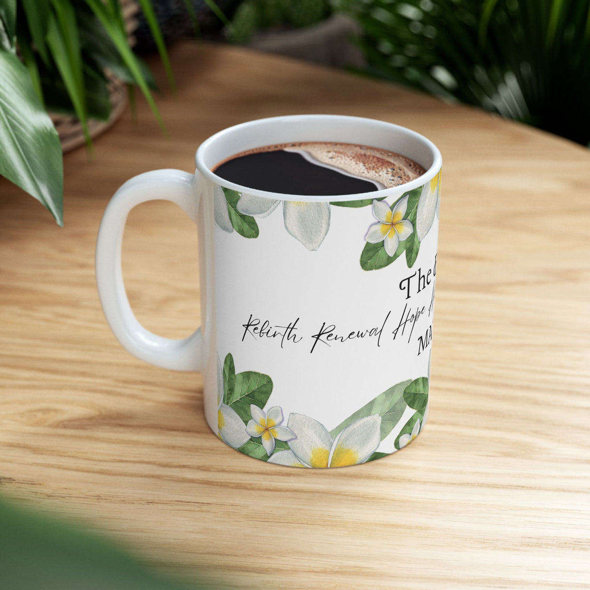 March Daffodil Floral Ceramic Mug — 'The Daffodil: Joy Hope Happiness' 11oz/15oz by Printify