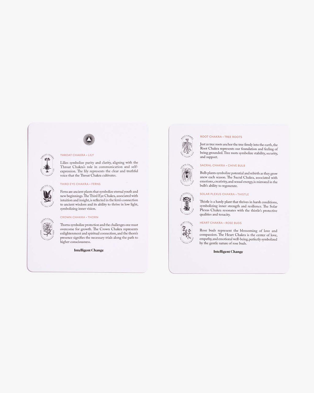 Card with text and symbols on a white background