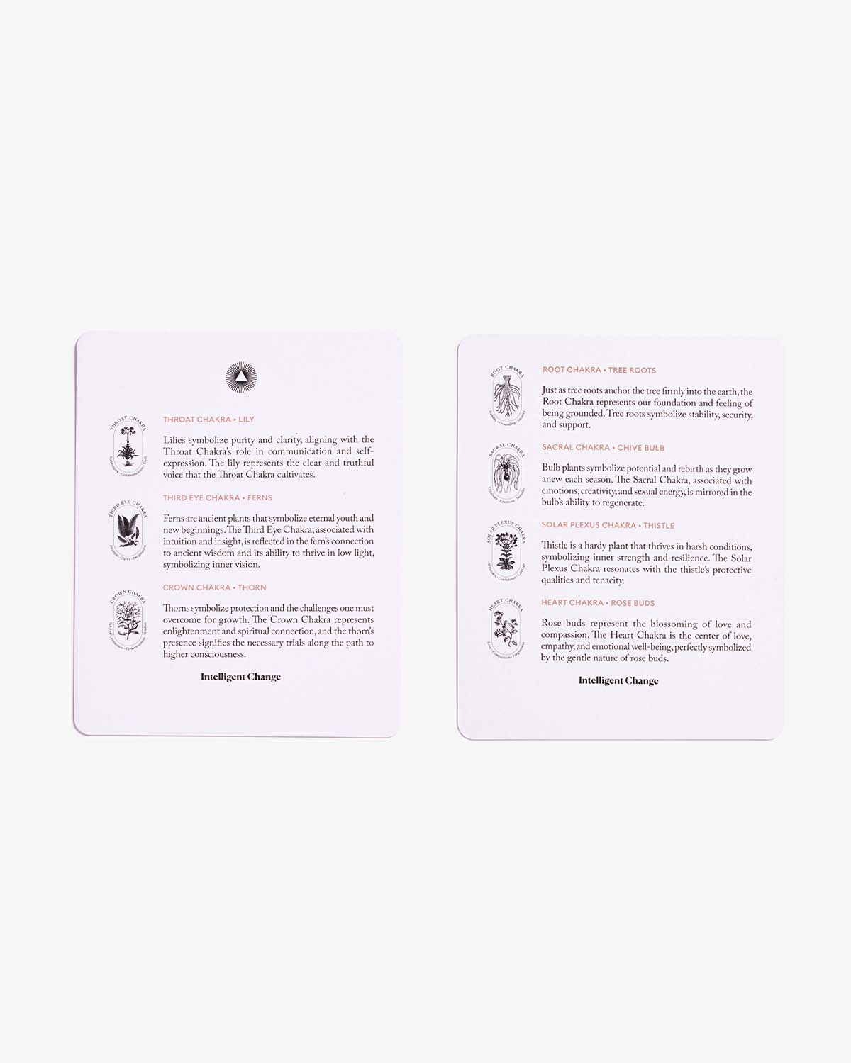 Card with text and symbols on a white background