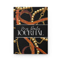 Hardcover Journal — "My Daily Journal" Black & Gold Chain Design (Lined)