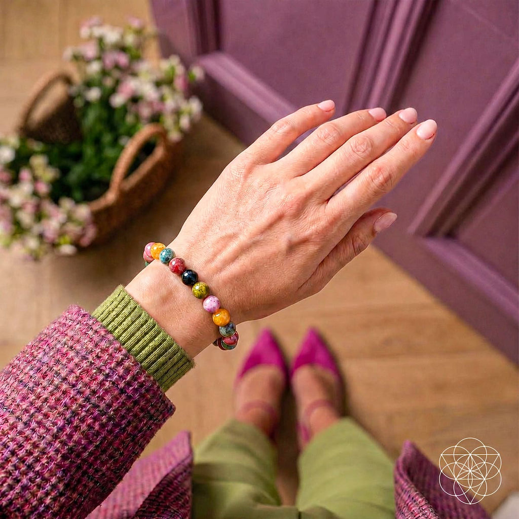 The Spiral Breaker - Rainbow Tourmaline Bracelet by Conscious Items