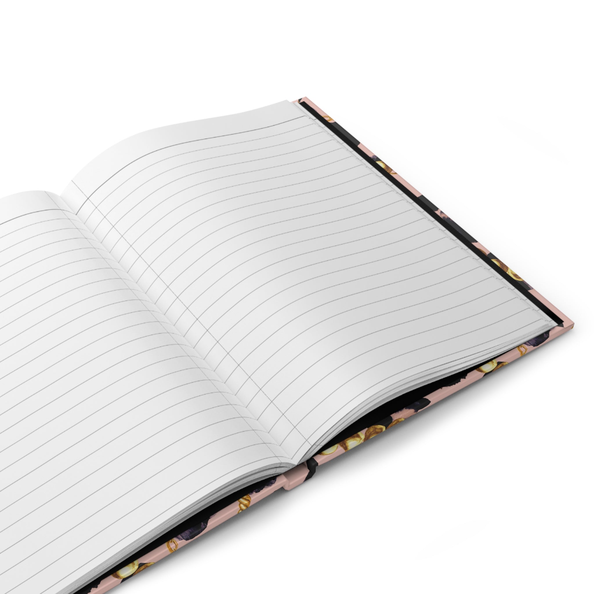 Leopard Chains Hardcover Journal — Pink Animal Print Lined Notebook by Printify