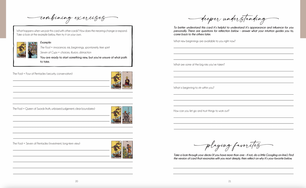 Decoding the Cards: A Tarot Workbook for Intuitive Exploration by Writual Planner