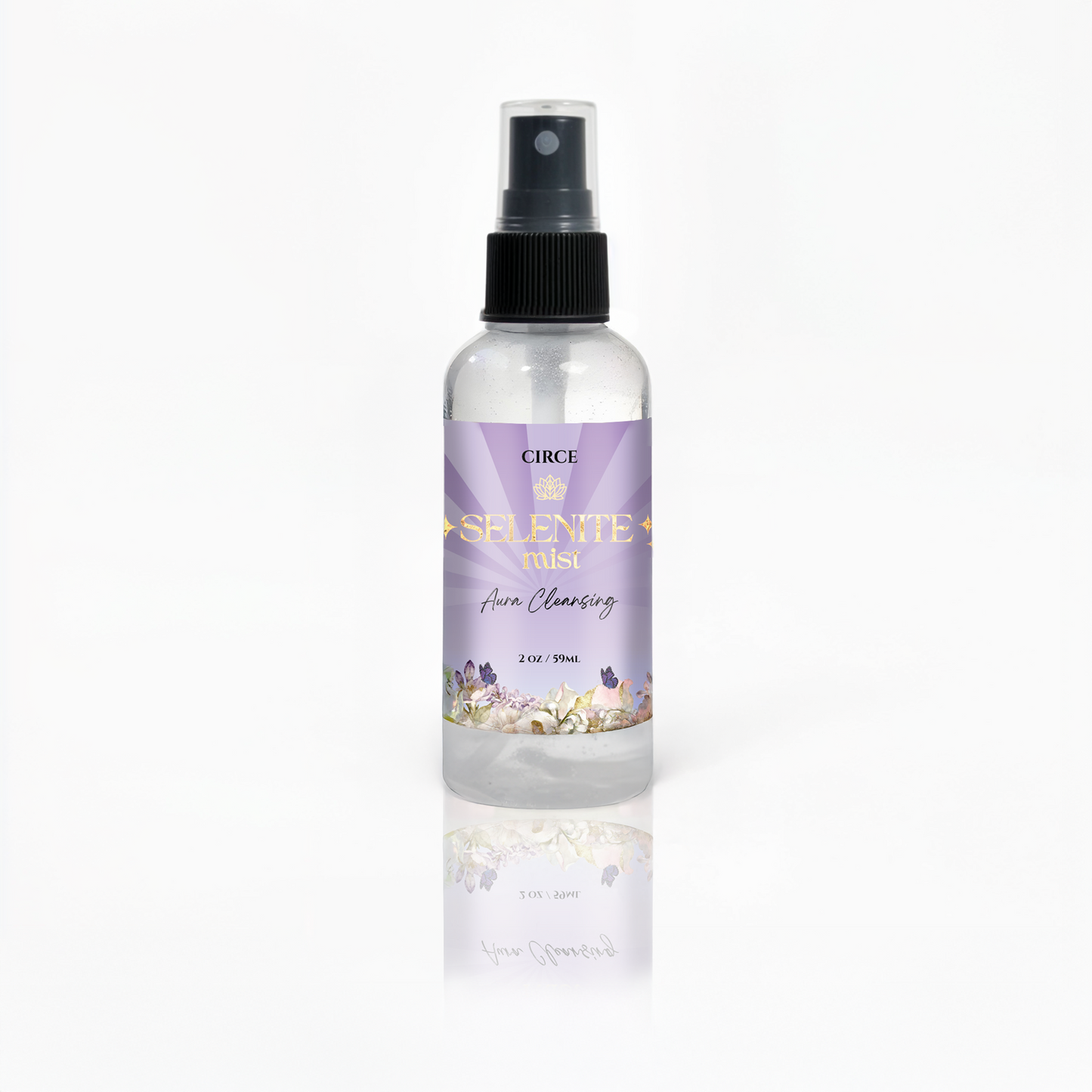 Bottle of Circe Selenite Mist on a white background