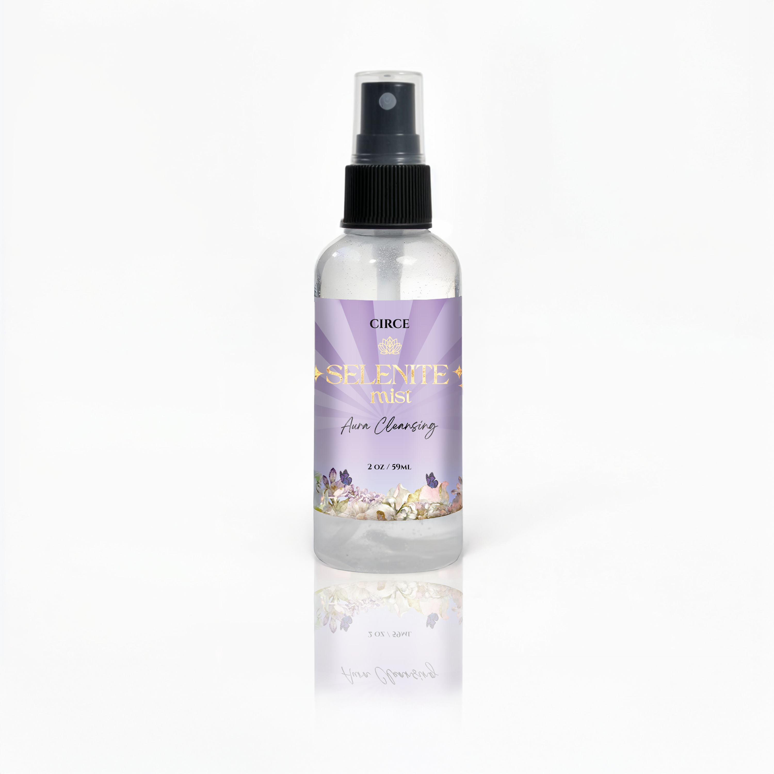 Bottle of Circe Selenite Mist on a white background