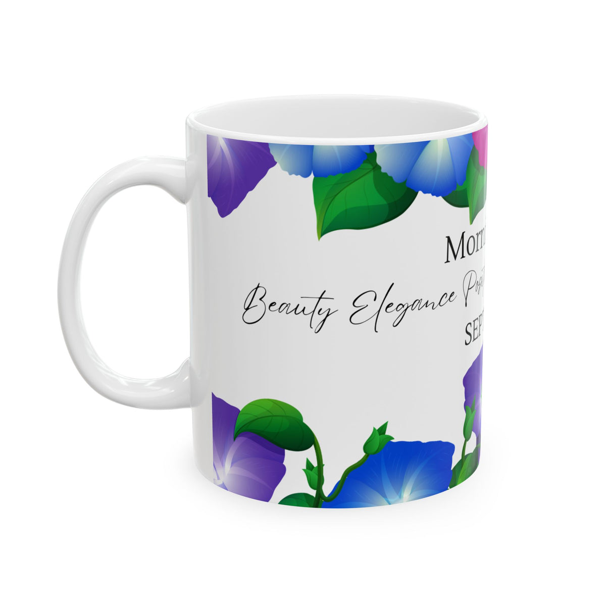 September Morning Glory Floral Mug — Birth Month Flower Coffee Cup by Printify