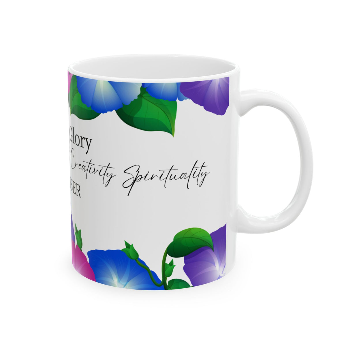 September Morning Glory Floral Mug — Birth Month Flower Coffee Cup by Printify