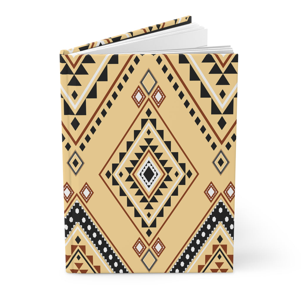 Southwestern Diamond Hardcover Journal — Lined Matte Notebook by Printify