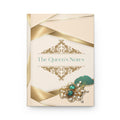 The Queen's Notes Hardcover Journal — Elegant Lined Notebook with Gold Filigree & Jewel Accent