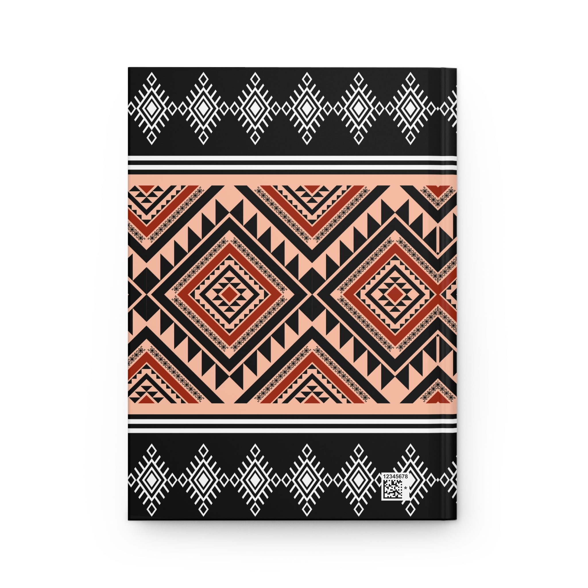 Tribal Diamond Hardcover Journal — Lined Matte Notebook by Printify