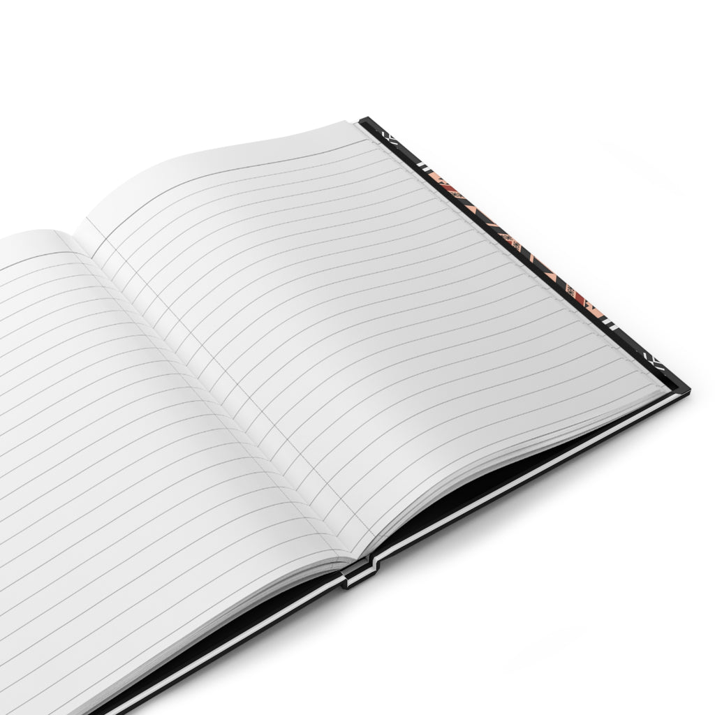 Tribal Diamond Hardcover Journal — Lined Matte Notebook by Printify
