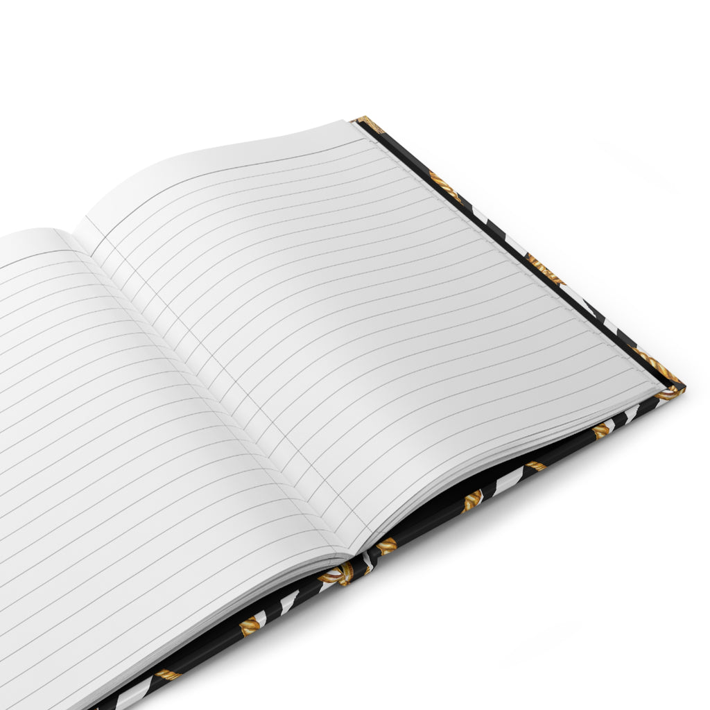 Zebra Rope & Tassel Hardcover Journal — Lined Notebook for Notes & Daily Planning by Printify