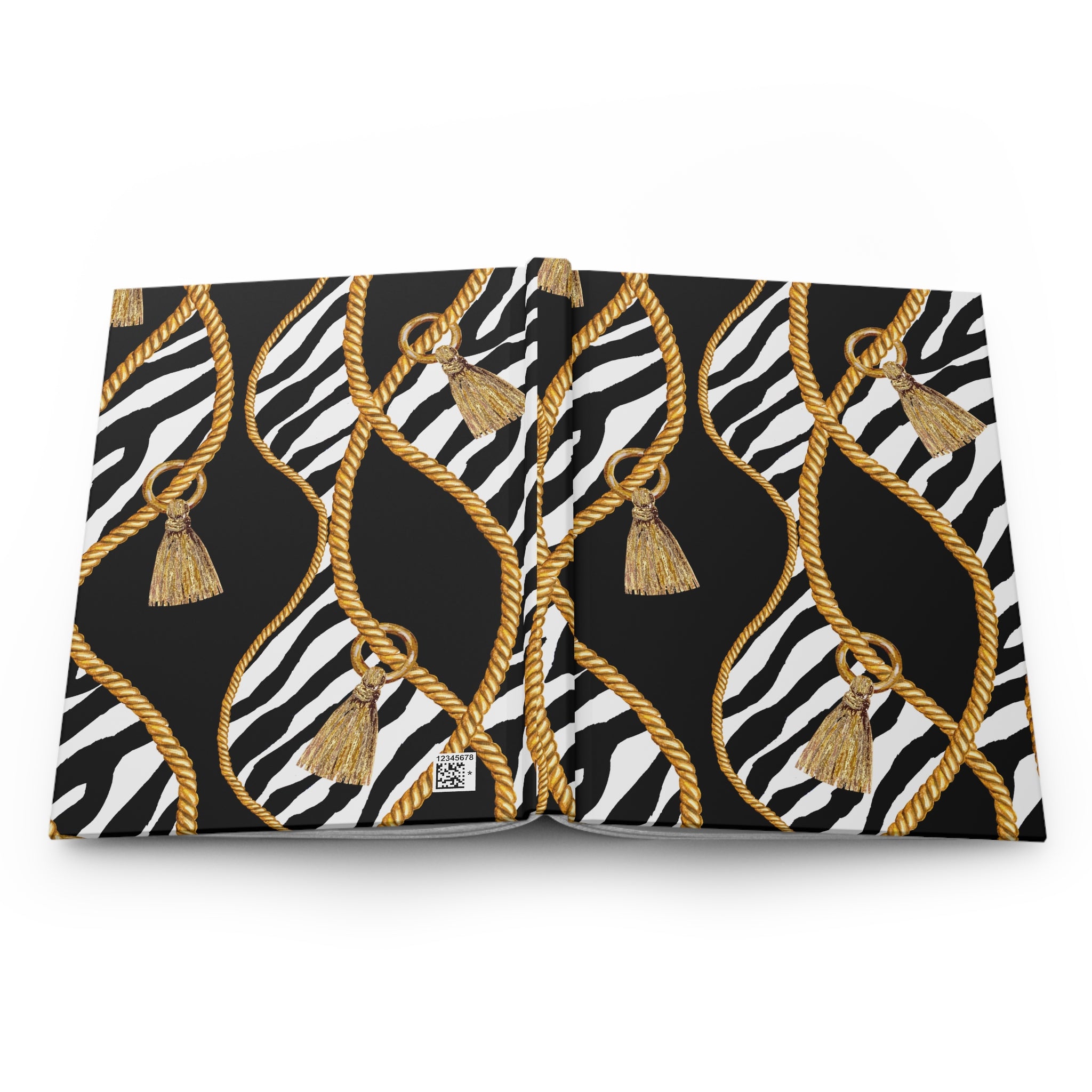 Zebra Rope & Tassel Hardcover Journal — Lined Notebook for Notes & Daily Planning by Printify