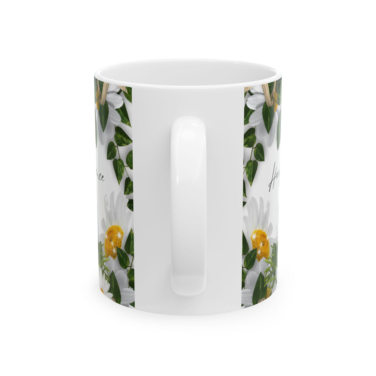 April Daisy Floral Ceramic Mug — “The Daisy” Birth Flower Coffee Cup (11oz & 15oz) by Printify