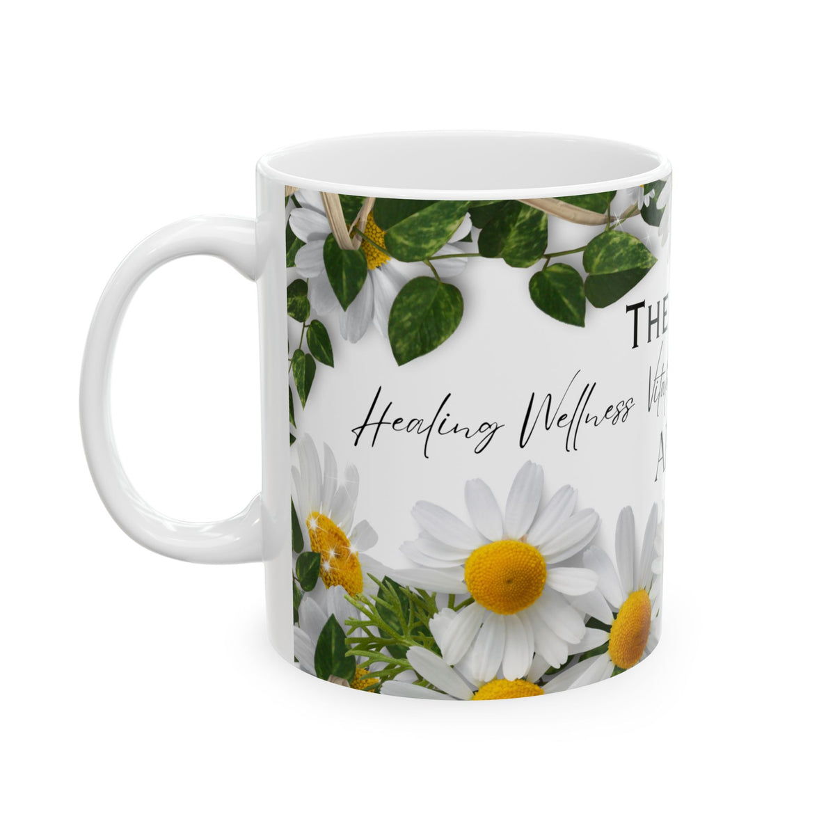 April Daisy Floral Ceramic Mug — “The Daisy” Birth Flower Coffee Cup (11oz & 15oz) by Printify