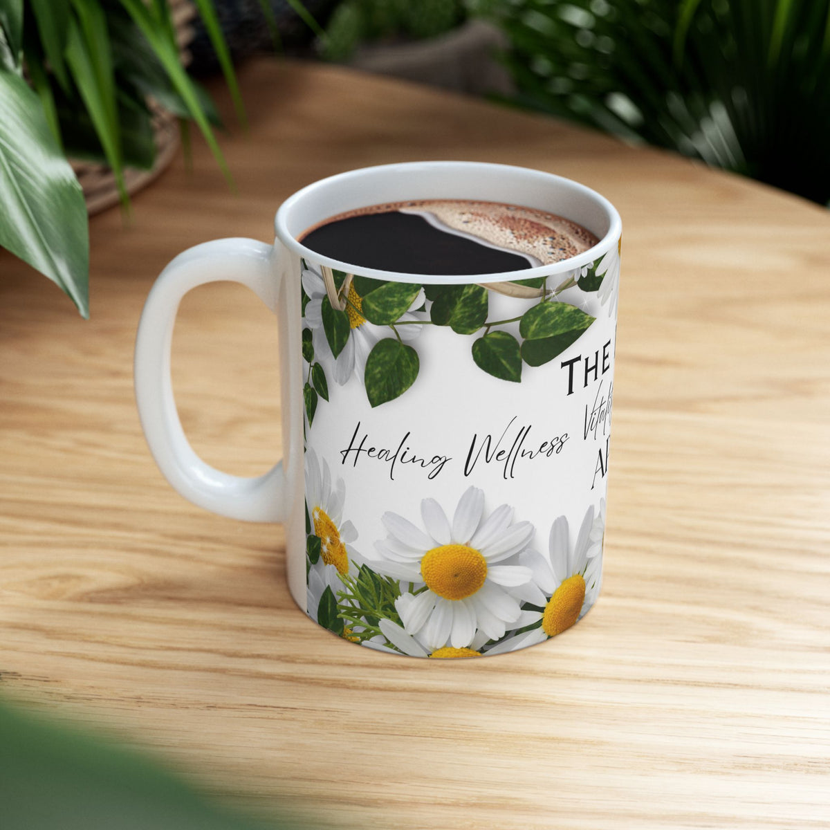 April Daisy Floral Ceramic Mug — “The Daisy” Birth Flower Coffee Cup (11oz & 15oz) by Printify
