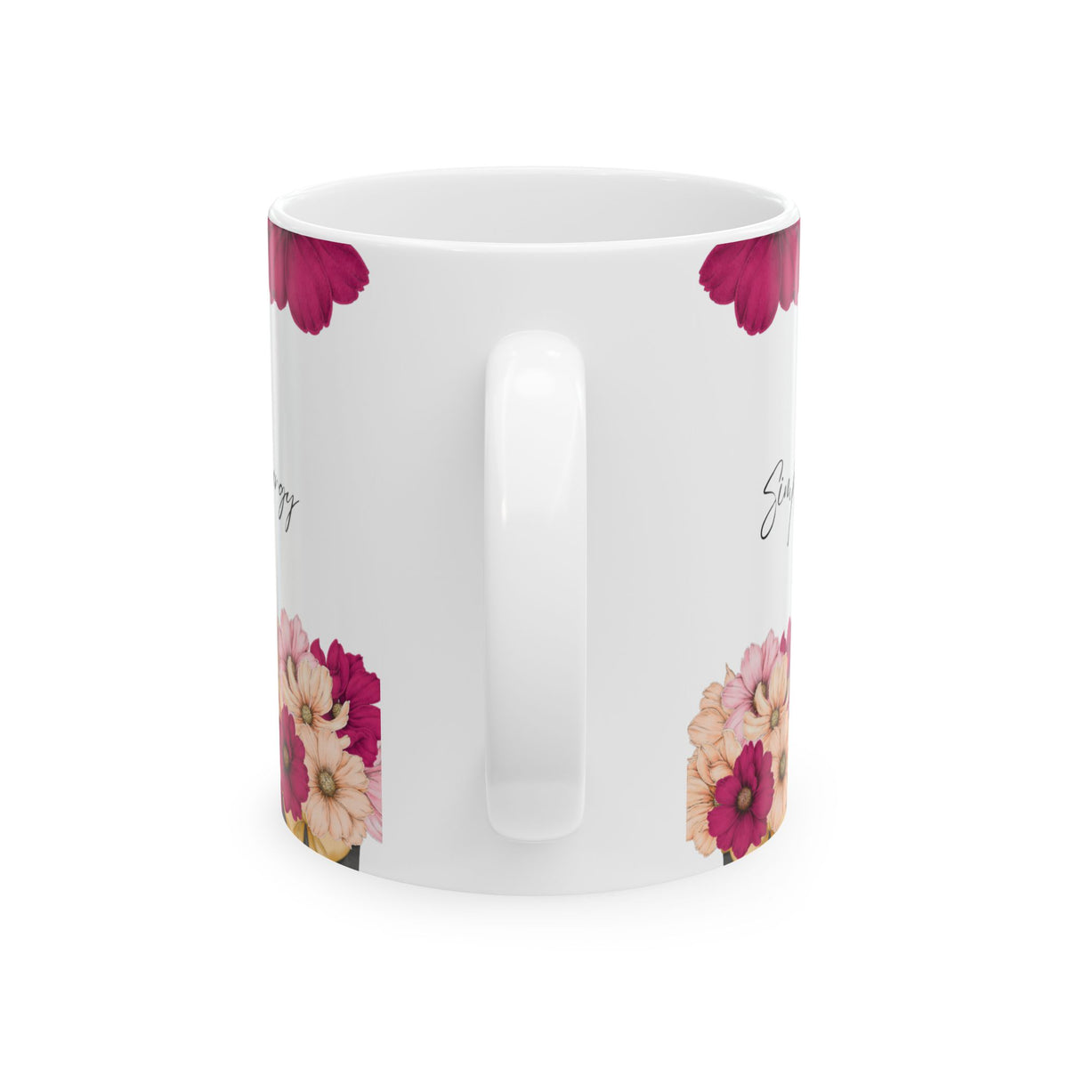 October Cosmos Floral Birth Month Mug — 'The Cosmos' October Birthday Coffee Cup by Printify