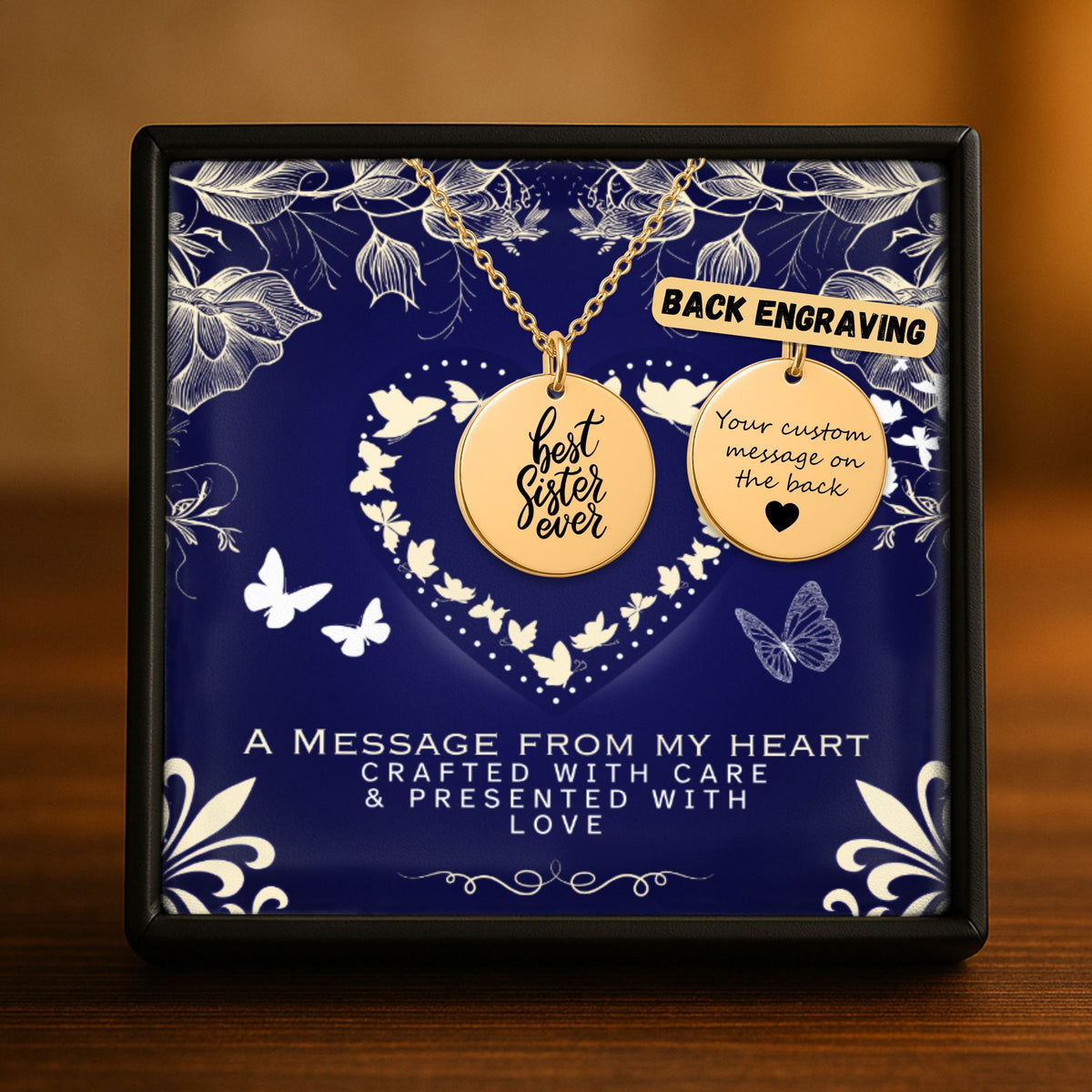 Best Sister Ever Coin Necklace | Personalized Sister Gift by OwnPrint