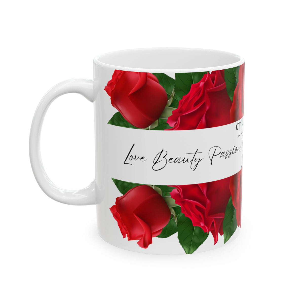 June Birth Month Rose Mug — "The Rose" Birthstone Floral Coffee Cup (11oz, 15oz) by Printify