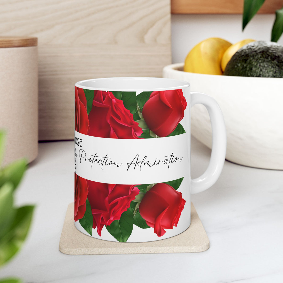 June Birth Month Rose Mug — "The Rose" Birthstone Floral Coffee Cup (11oz, 15oz) by Printify