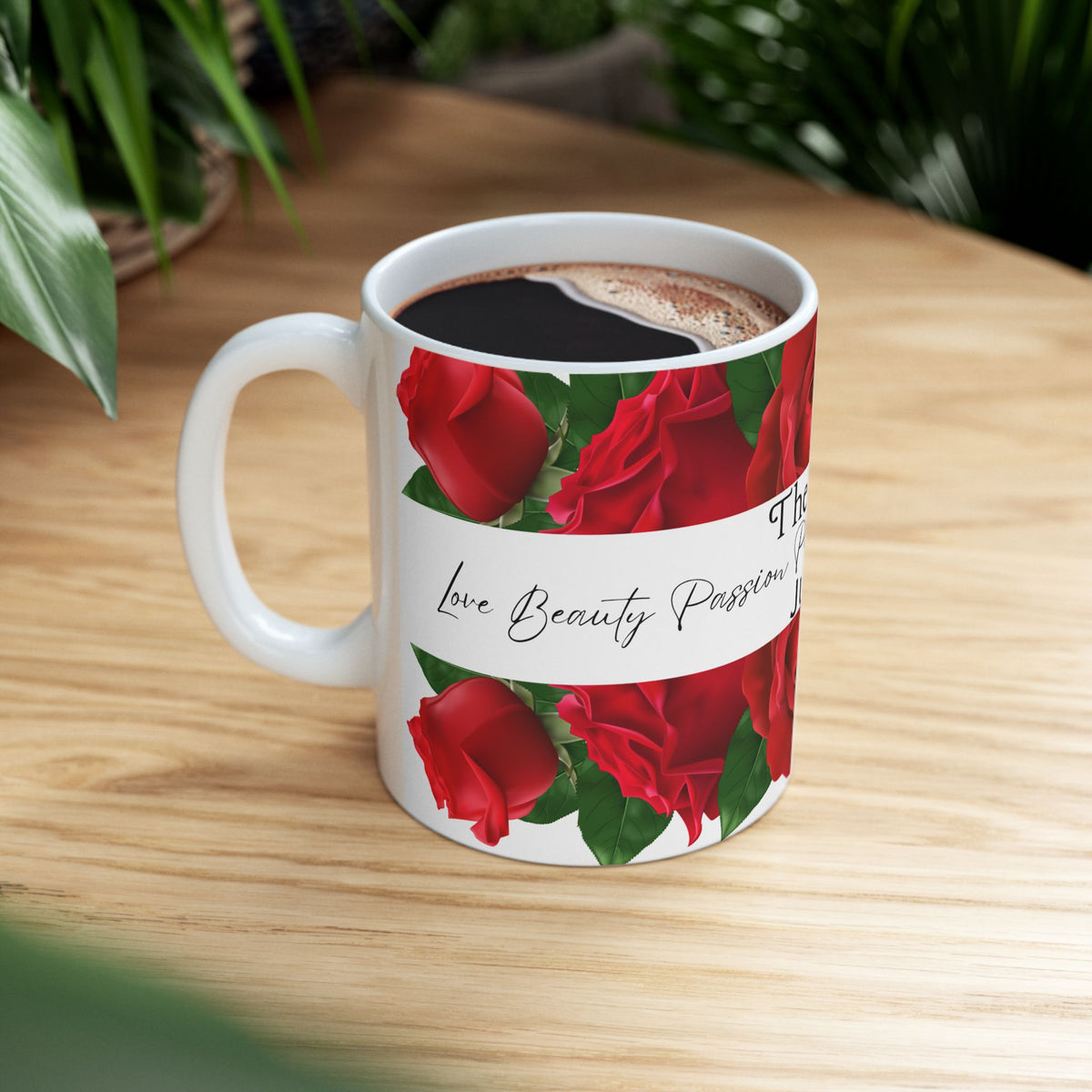 June Birth Month Rose Mug — "The Rose" Birthstone Floral Coffee Cup (11oz, 15oz) by Printify
