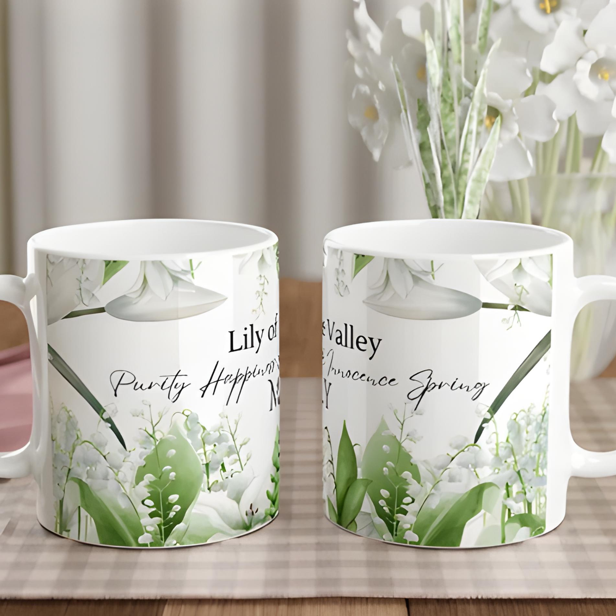 May Lily of the Valley Mug | Birth Flower Coffee Cup by Printify