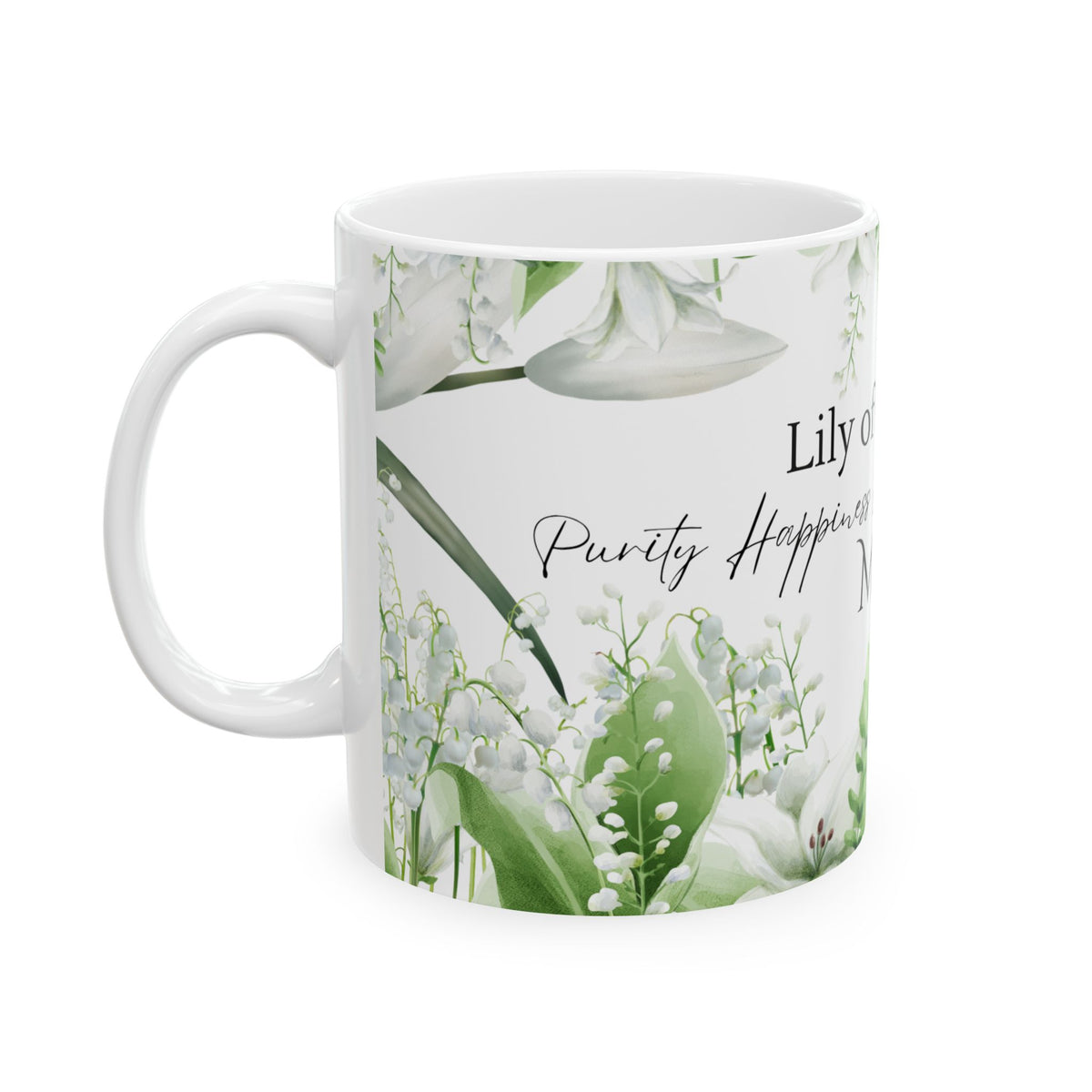 May Birth Month Mug — Lily of the Valley Floral Keepsake (Happiness, Luck) by Printify