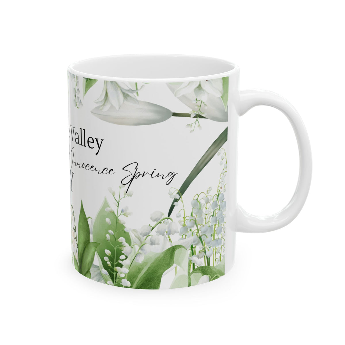 May Birth Month Mug — Lily of the Valley Floral Keepsake (Happiness, Luck) by Printify