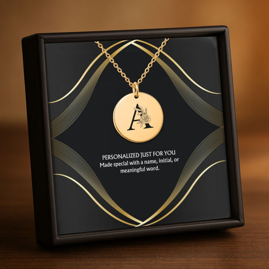Personalized Initial Coin Necklace | Custom Letter Pendant by OwnPrint