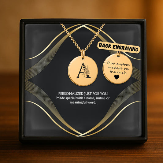 Personalized Initial Coin Necklace | Custom Letter Pendant by OwnPrint