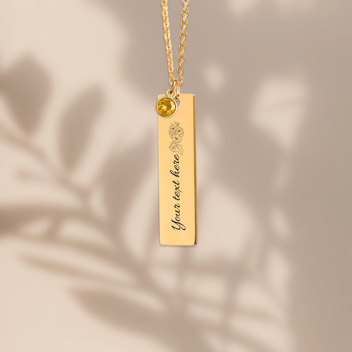 September Morning Glory Birth Flower Necklace | Sapphire by OwnPrint